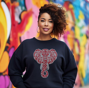 Delta Sigma Theta Rhinestone Elephant Sweatshirt